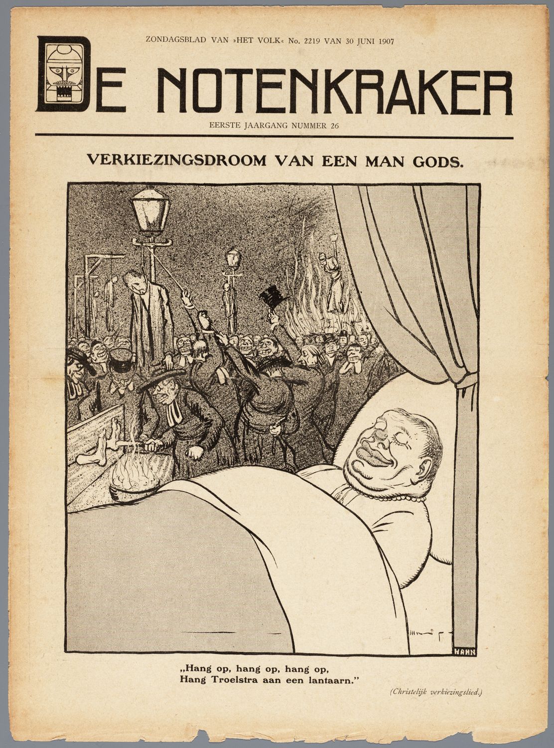 Hahn, Albert,draughtsman., Verkiezingsdroom van een man gods