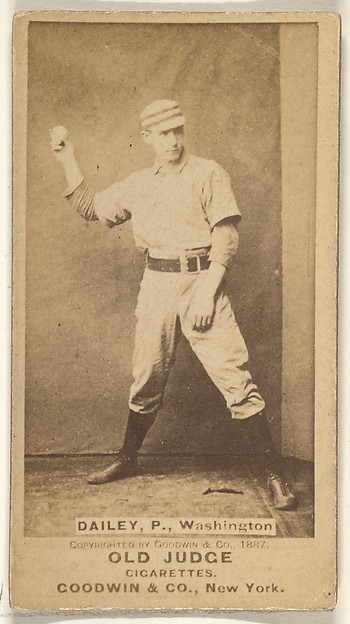 Goodwin & Company, Edward M. Daily, Pitcher, Washington Nationals, from the Old Judge series (N172) for Old Judge Cigarettes