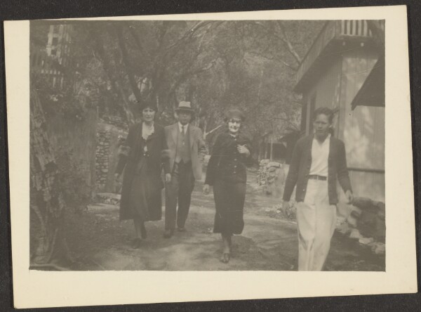 Louis Fleckenstein, [Fleckenstein Family Walking Outside House]