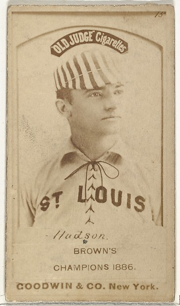 Goodwin & Company, Nathaniel P. "Nat" Hudson, Pitcher, St. Louis Browns, from the Old Judge series (N172) for Old Judge Cigarettes