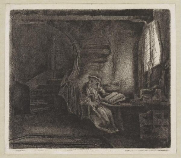 Rembrandt van Rijn, St Jerome in a dark chamber