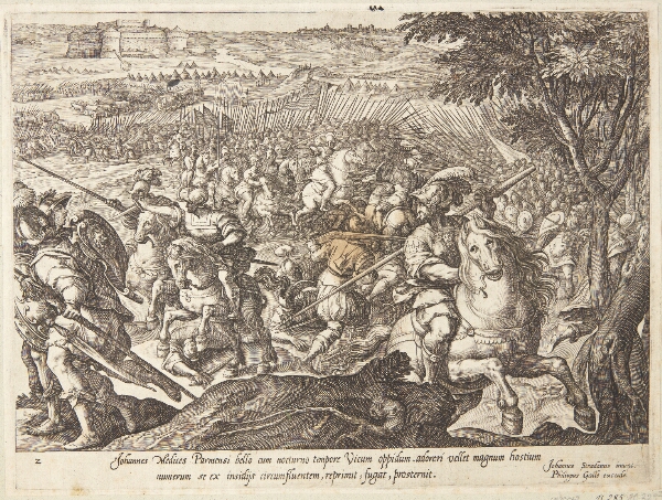 Hendrick Goltzius, Giovanni de' Medici besejret