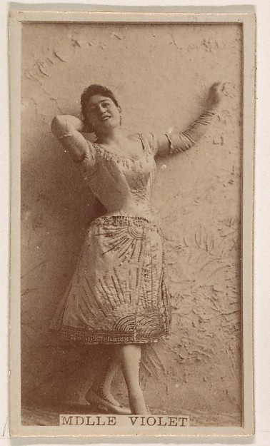 Kinney Brothers Tobacco Company, Mdlle. Violet, from the Actresses series (N245) issued by Kinney Brothers to promote Sweet Caporal Cigarettes