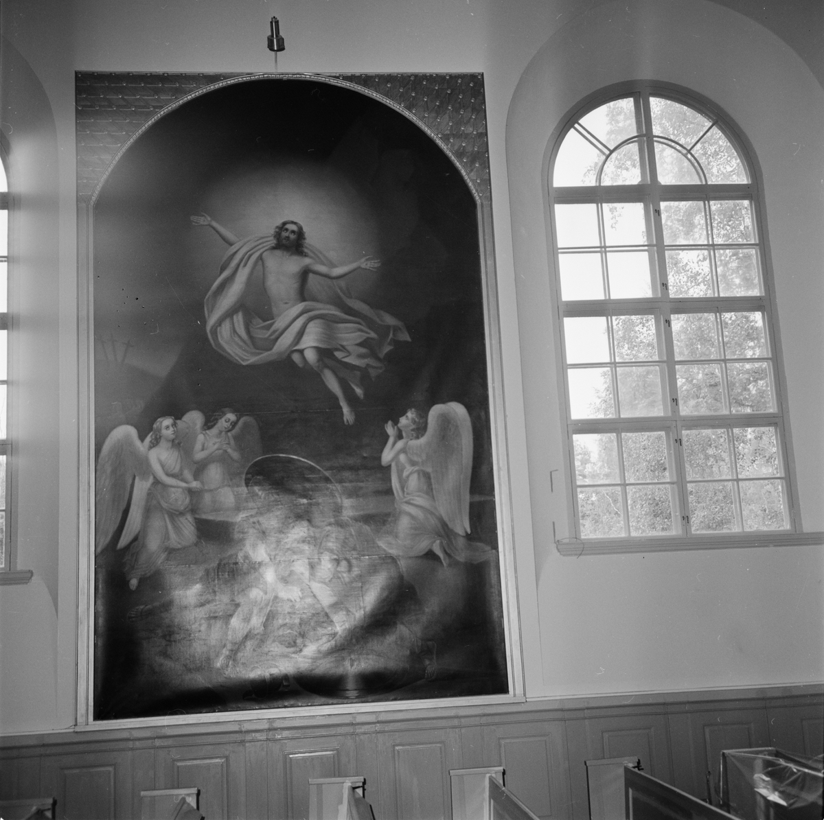 Tierp Arbetarbladet, Söderfors kyrka, kyrkmålning, Söderfors socken, Uppland 1979