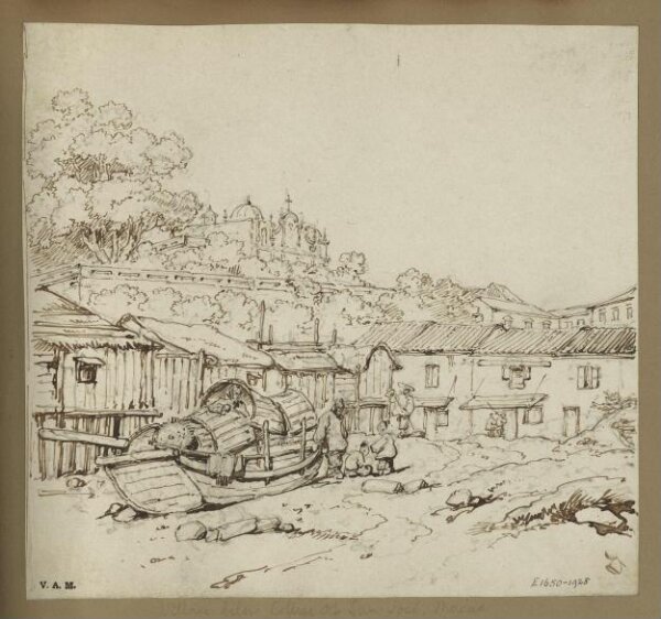 George Chinnery, The village below the College of San José, Macau