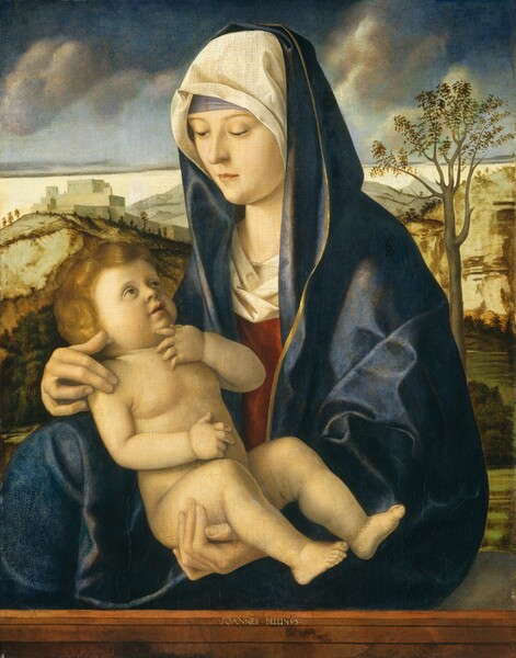 Workshop of Giovanni Bellini, Madonna and Child in a Landscape