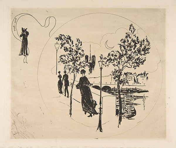 Félix Bracquemond, Decoration for a Plate: Notre Dame