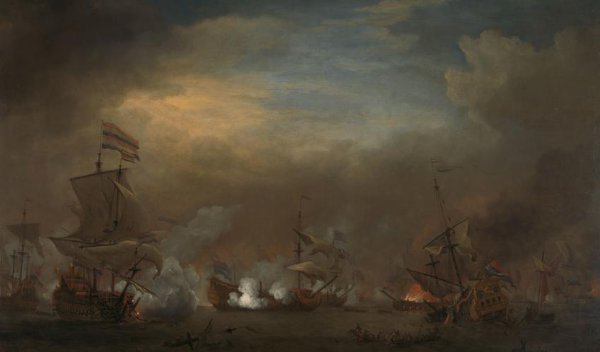 Willem van de Velde (II), Encounter during the Battle of Kijkduin
