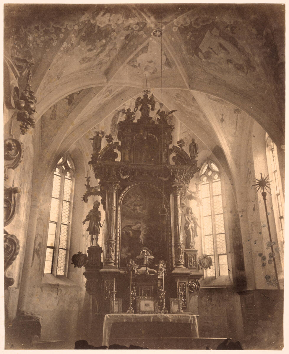 R.Prziborsky, Barocker Hochaltar in der Kirche Hohenberg gegenüber von Friedstein (?)