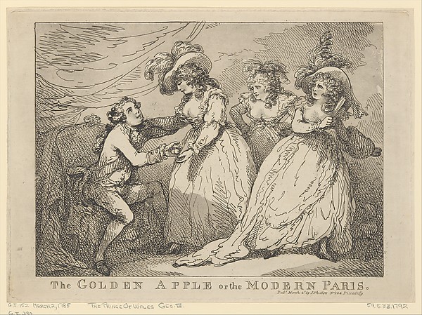 Thomas Rowlandson, The Golden Apple, or the Modern Paris