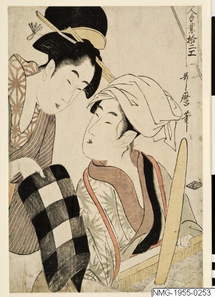 Kitagawa Utamaro, Träsnitt, Bildkonst, Woodblock, Woodcut, Print