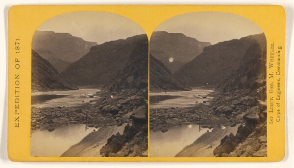 Timothy H. O'Sullivan, Grand Canon, junction of Diamond and Colorado Rivers. From the mouth of the Grand Canon to this point, 63 miles...