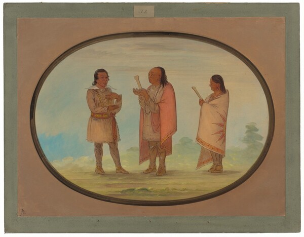 George Catlin, Kickapoo Indians Preaching and Praying