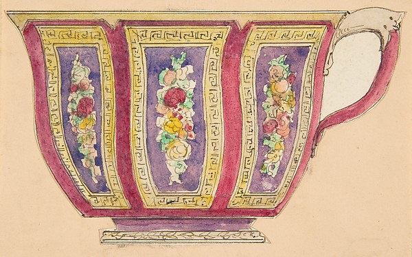 Anonymous, French, 19th century, Design for a cup