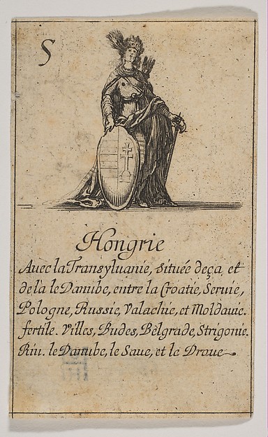 Stefano della Bella, Hongrie, from "Jeu de la Géographie"