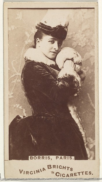 Allen & Ginter, Borris, Paris, from the Actors and Actresses series (N45, Type 1) for Virginia Brights Cigarettes