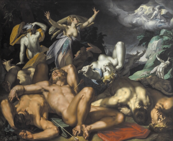 Abraham Bloemaert, Apollon og Diana straffer Niobe ved at dræbe hendes børn