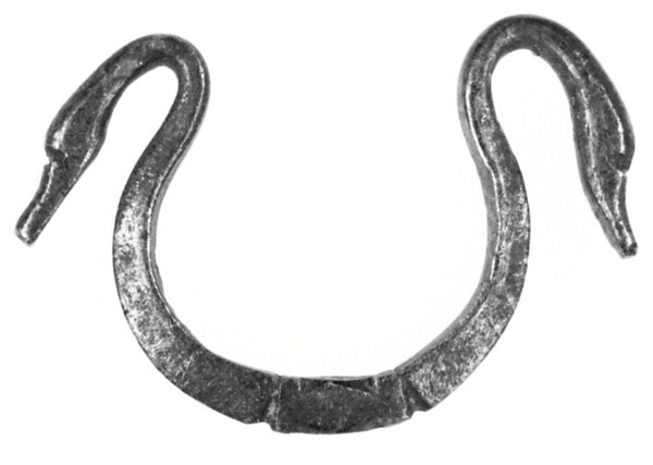 Unknown, Curved Handle with Swan Head Terminals