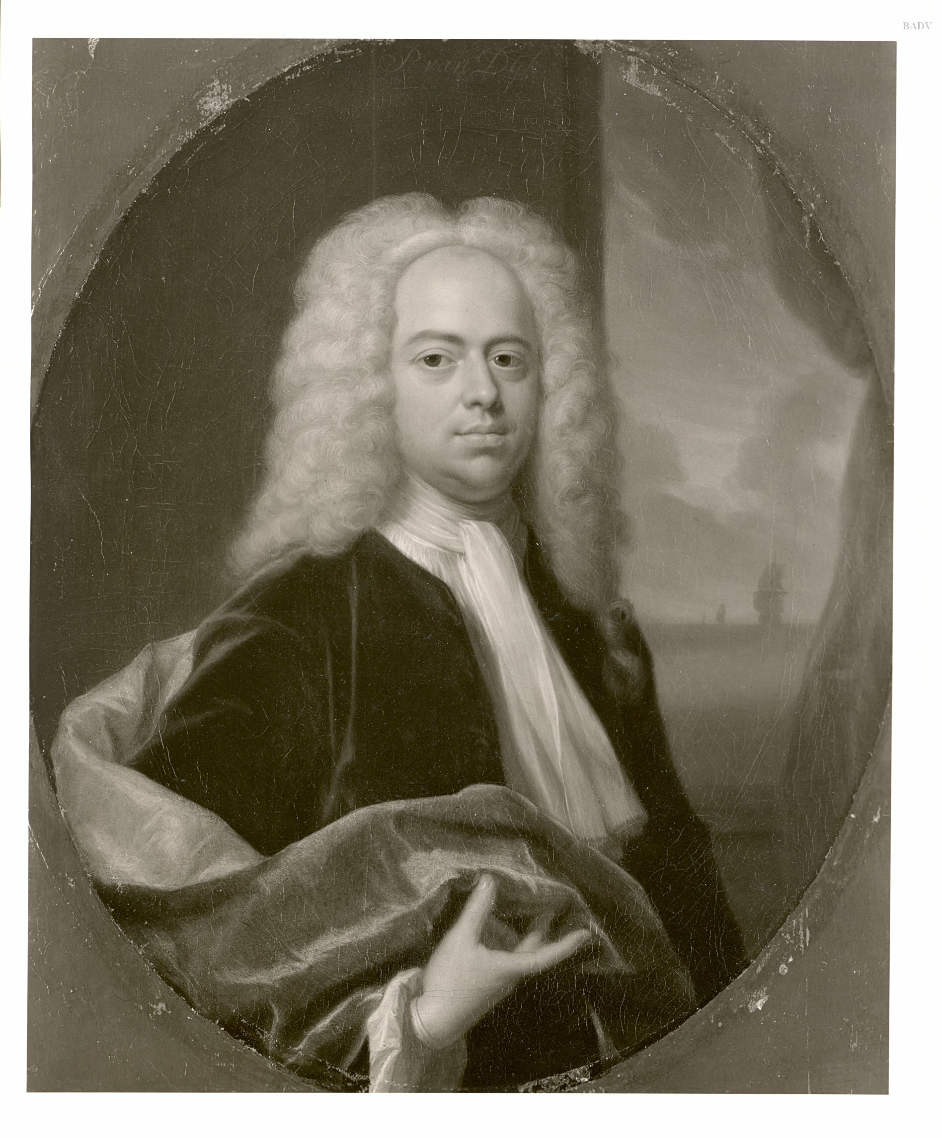 Philip van Dijk, portrait of S.Radermacher 1729