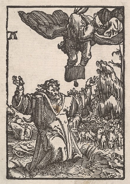 Albrecht Altdorfer, Annunciation of the Birth of the Virgin to Joachim, from "The Fall and Salvation of Mankind Through the Life and Passion of Christ"