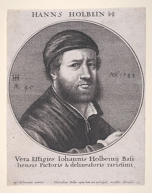 Wenceslaus Hollar, Portrait of Hans Holbein