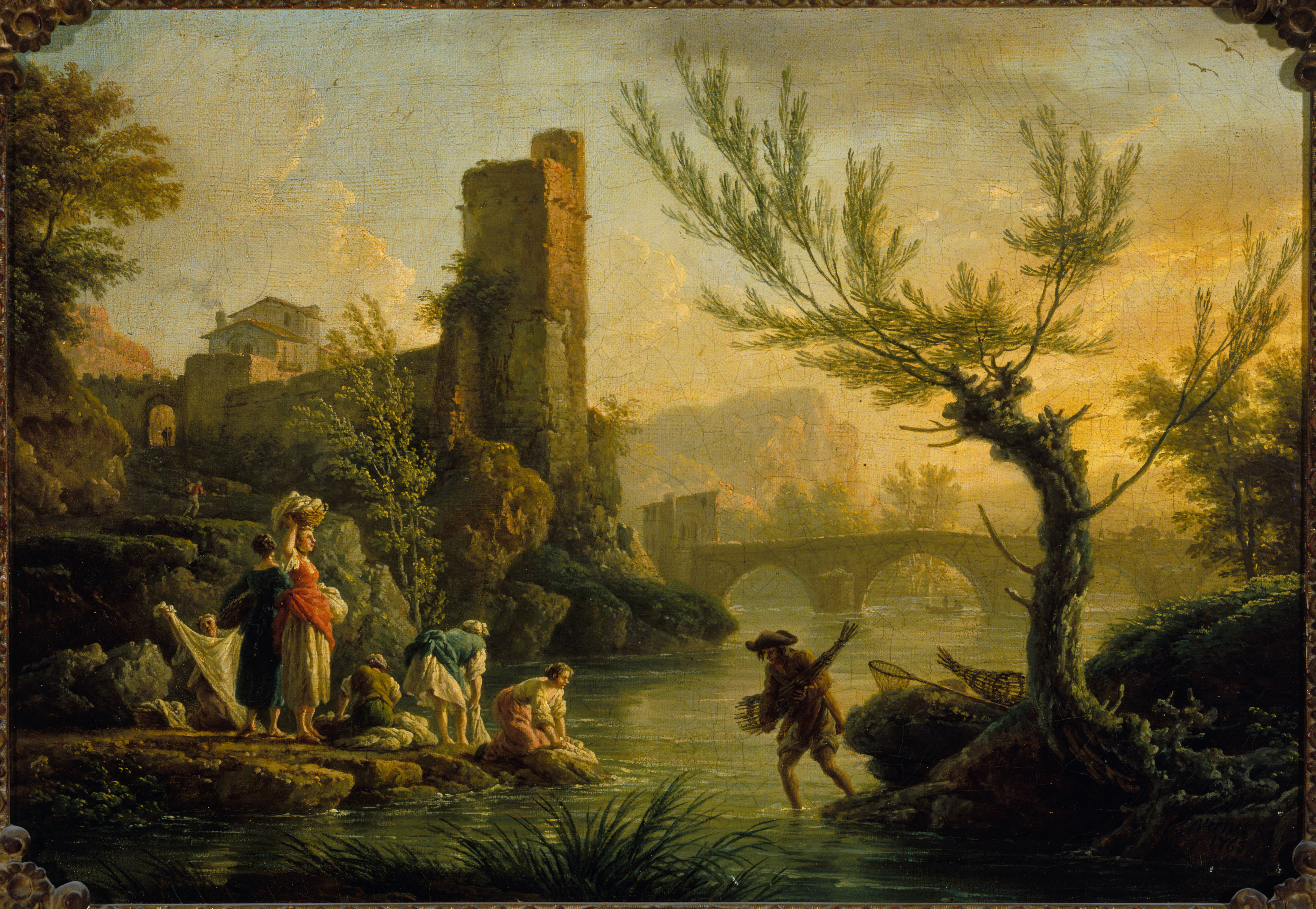 Joseph Vernet, Paysage avec des lavandières