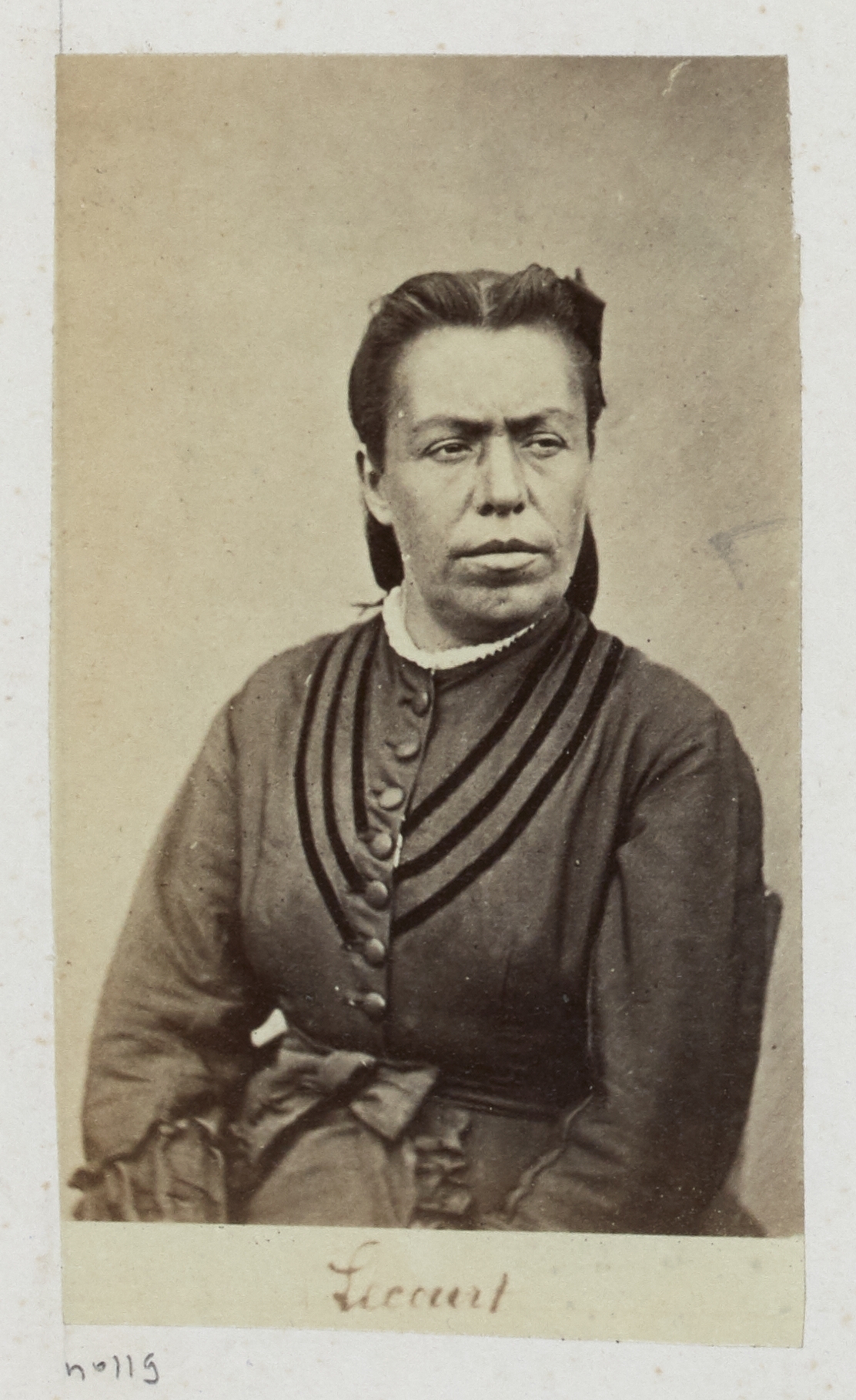 Ernest Charles Appert, Portrait de Lecourt Marie, pris à la prison des Chantiers à Versailles. Commune de Paris, 1871.