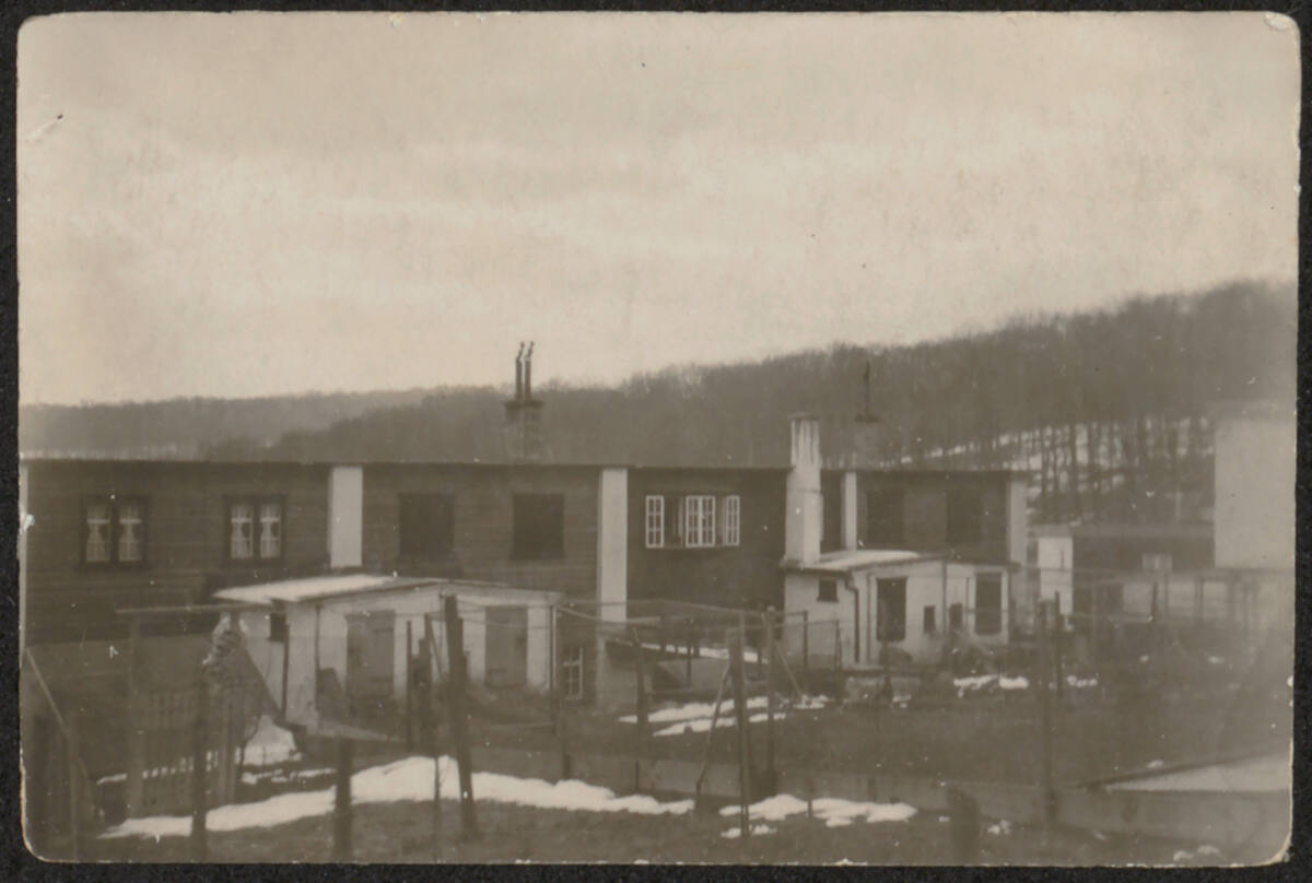 Anonym, Siedlung Heuberg, Wien XVII., Röntgengasse 138, Plachygasse 1, 3, 5, 7, 9, 11 und 13, 4er-Gruppe von Häusern mit Gärten aus der Heubergsiedlung