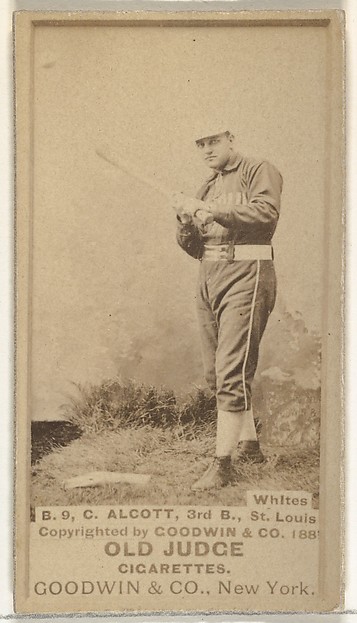 Goodwin & Company, Alcott, 3rd Base, St. Louis Whites, from the Old Judge series (N172) for Old Judge Cigarettes