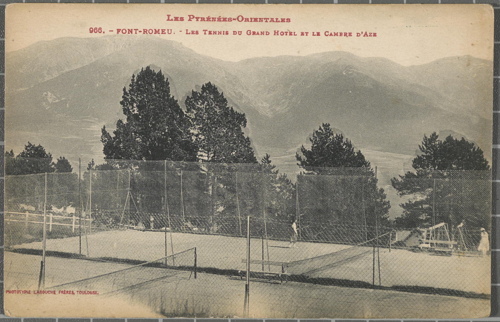 Desconegut, Les Pyrénées-Orientales 966.-Font Romeu.- Les Tennis du Grand Hotel et le Cambre d’ Aze