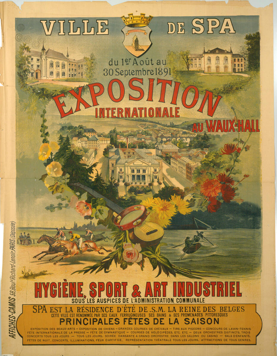 Anonym, VILLE DE SPA; EXPOSITION INTERNATIONALE AU WAUX-HALL; 1891