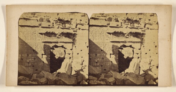 Francis Frith, [Interior of the Temple of Kalabohe]