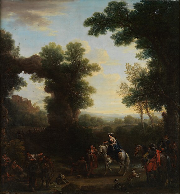 John Wootton, Classical Landscape with Roma Figures