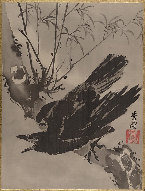 Kawanabe Kyōsai 河鍋暁斎, Crow on a Branch