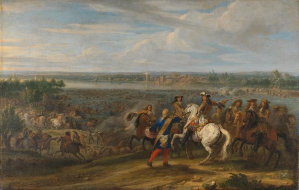 Adam Frans van der Meulen, Lodewijk XIV trekt bij Lobith Nederland binnen