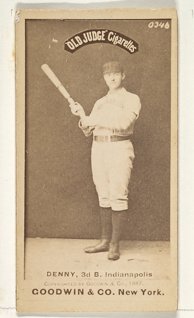 Goodwin & Company, Jerry Denny, 3rd Base, Indianapolis, from the Old Judge series (N172) for Old Judge Cigarettes