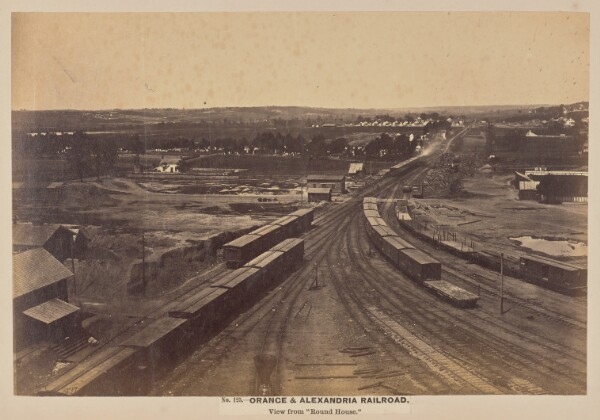 A. J. Russell, No. 125. Orange & Alexandria Railroad, View from the Round House [April 1863].