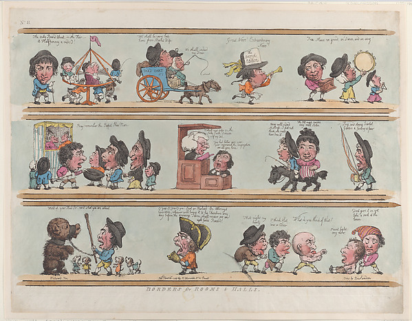 Thomas Rowlandson, Borders for Rooms & Halls, Plate 8