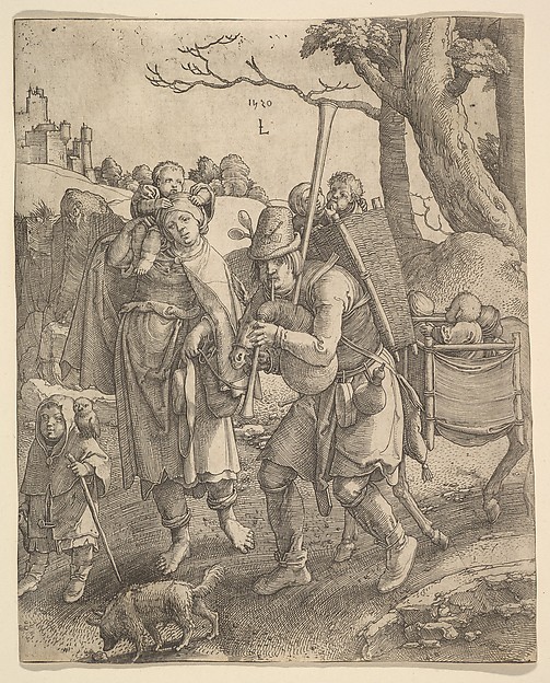 Lucas van Leyden, The Beggars (Eulenspiegel)