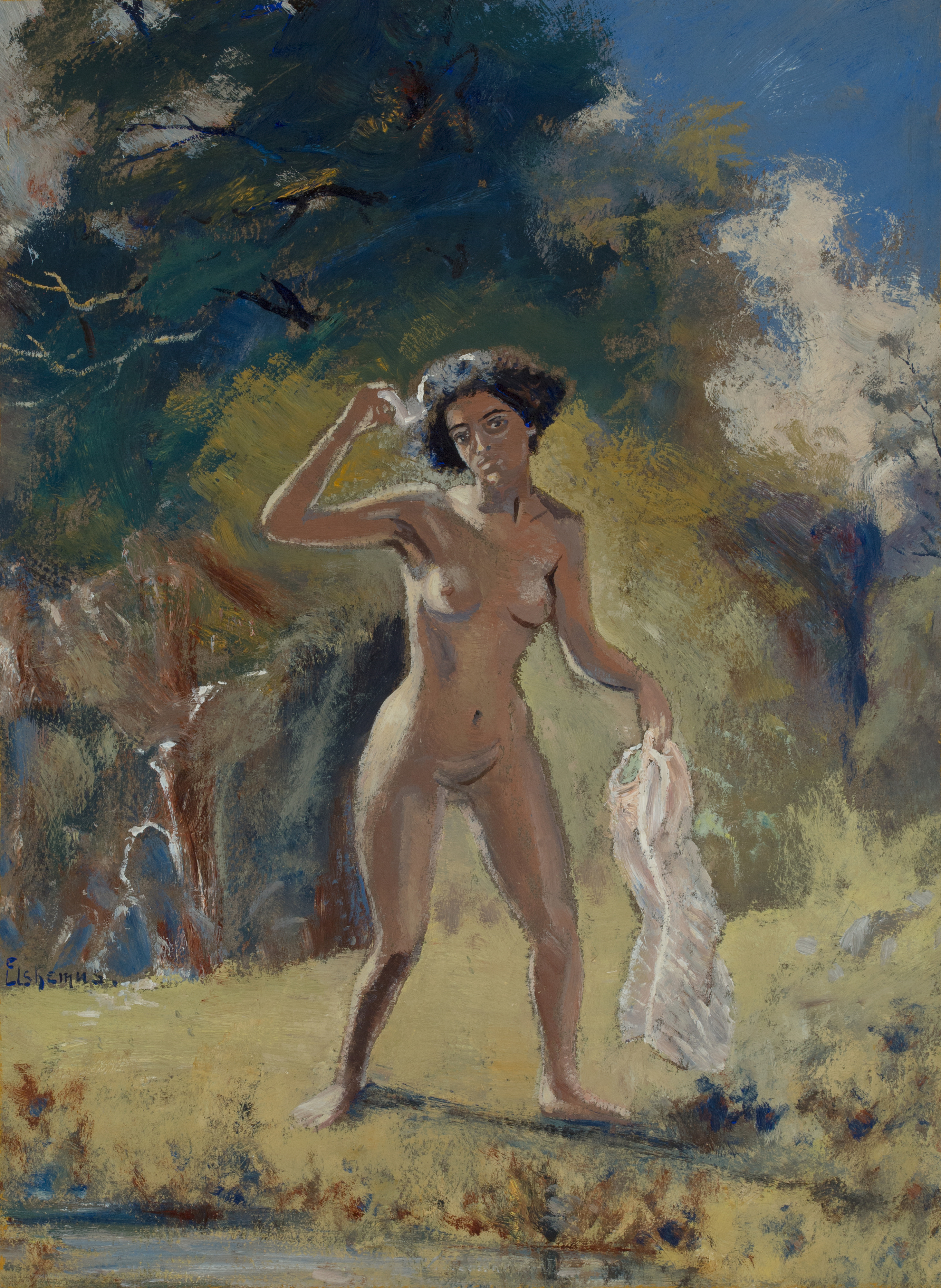 Louis Eilshemius, Nude Holding Shift