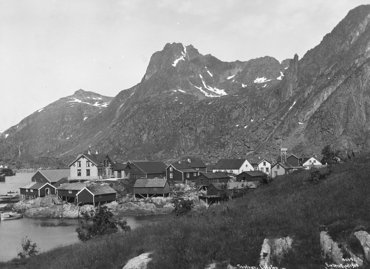 Anders Beer Wilse, Prot: Lofoten - Svolvær fra Gunnarholmen Panorama 29/6 1905