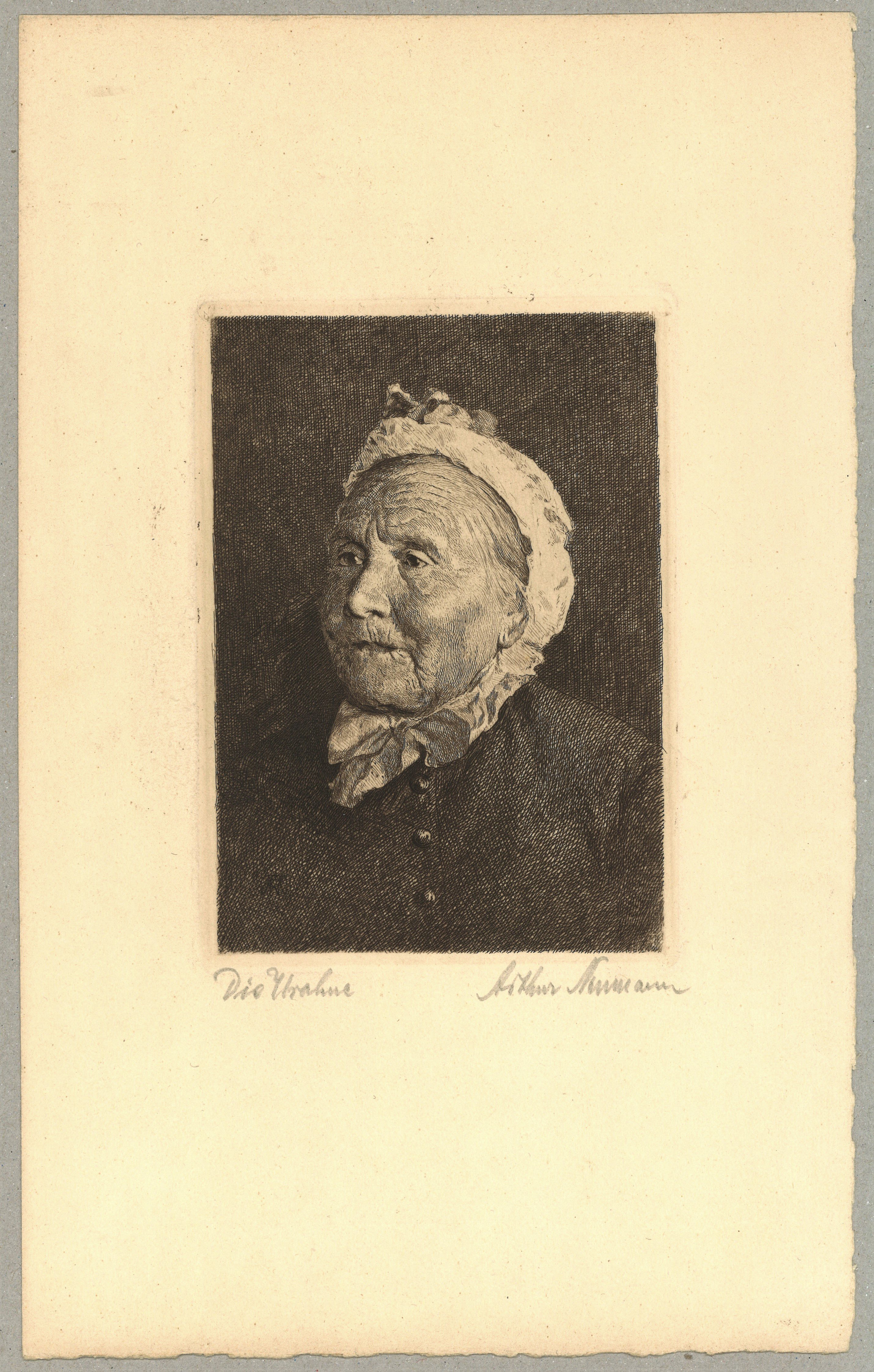 Arthur Neumann, "Die Urahne" (Radierung von Arthur Neumann)
