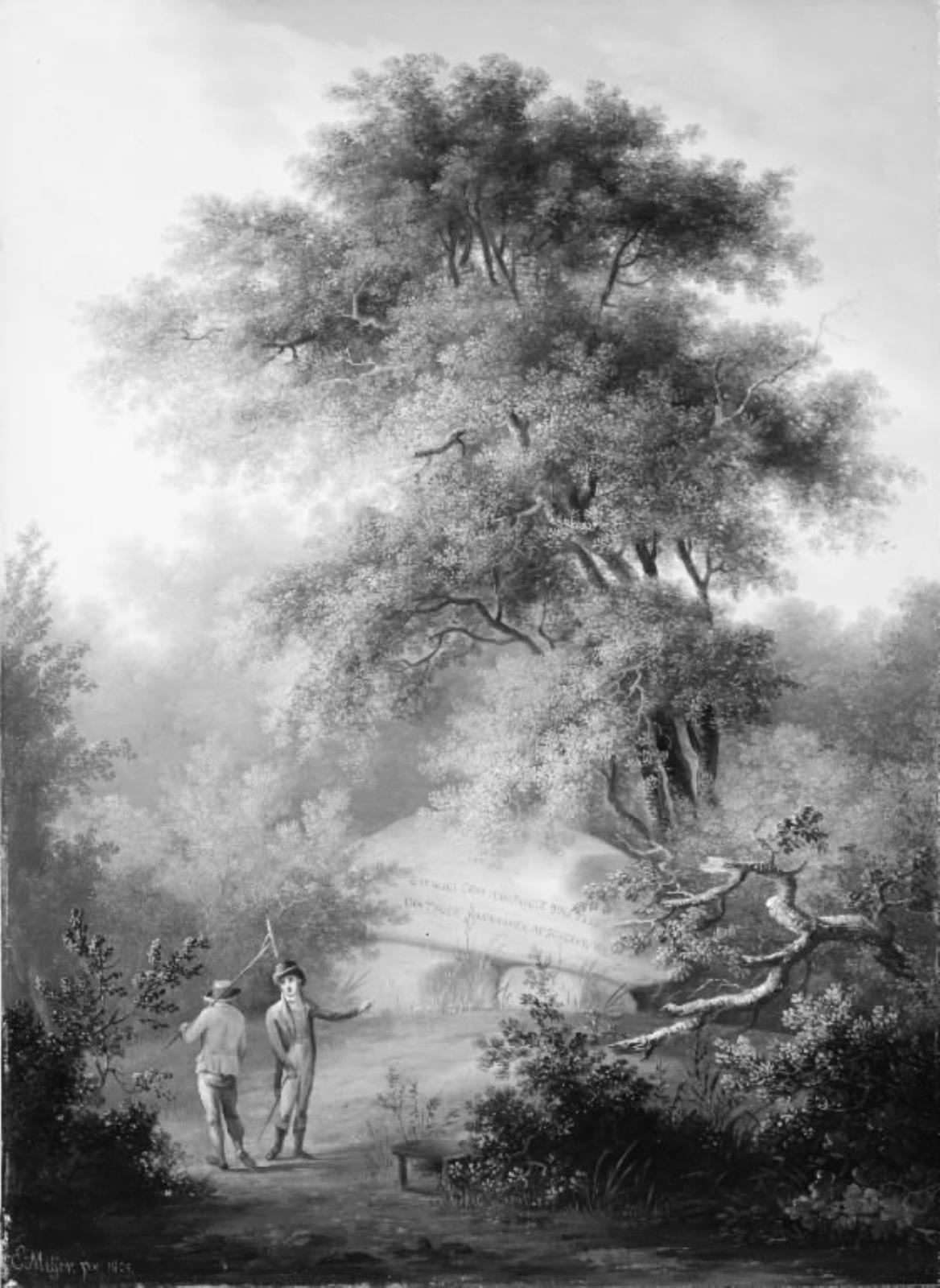 Elias Meyer, En gravhøj ved Løvenborg