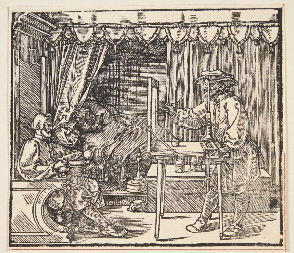 Albrecht Dürer, Kunstner, som tegner et portræt