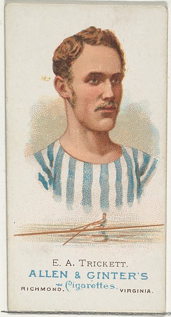 Allen & Ginter, E.A. Trickett, Oarsman, from World's Champions, Series 1 (N28) for Allen & Ginter Cigarettes