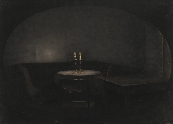 Vilhelm Hammershøi, Interiør. Kunstigt lys