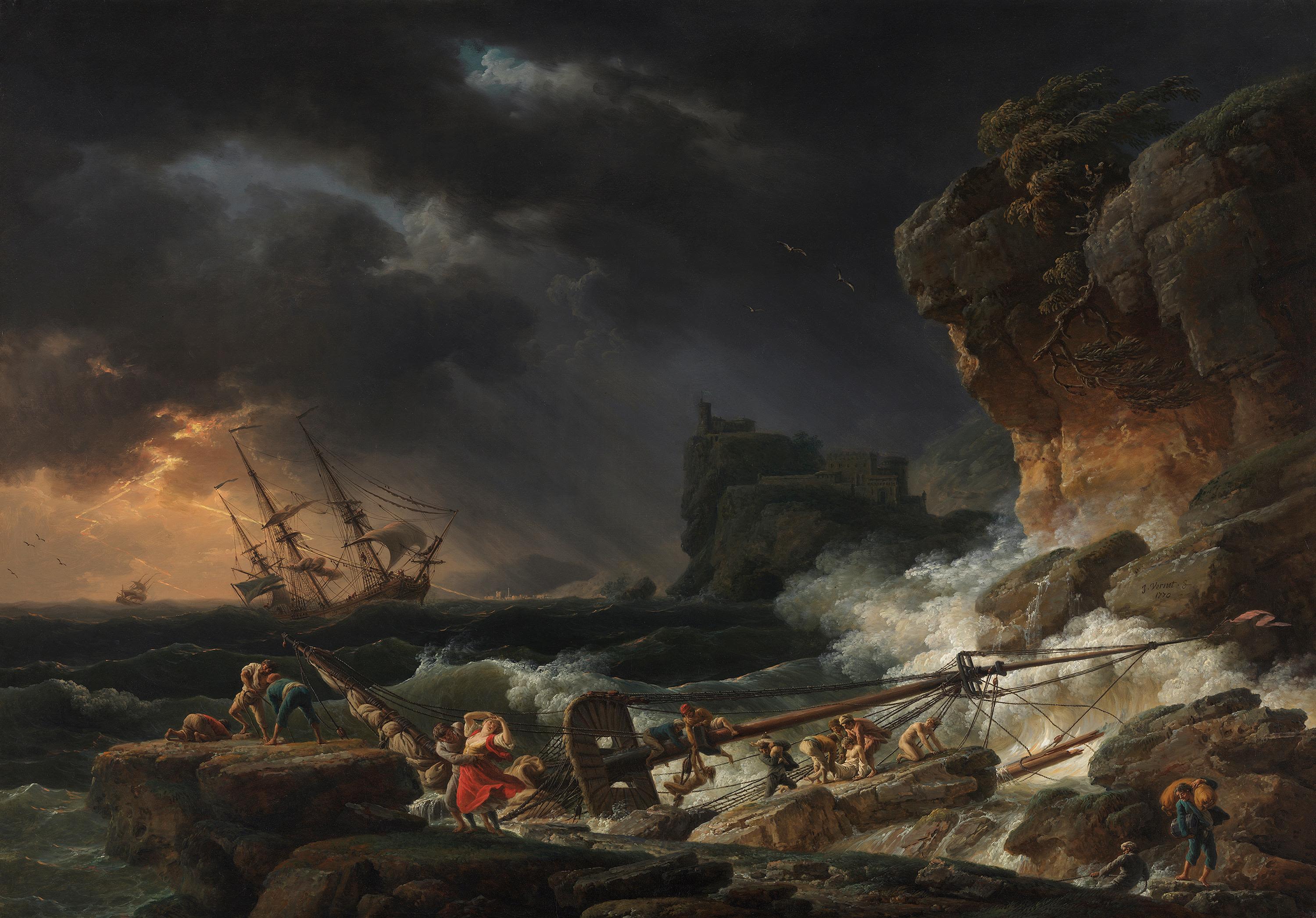 Joseph Vernet, Shipwreck in a Thunderstorm