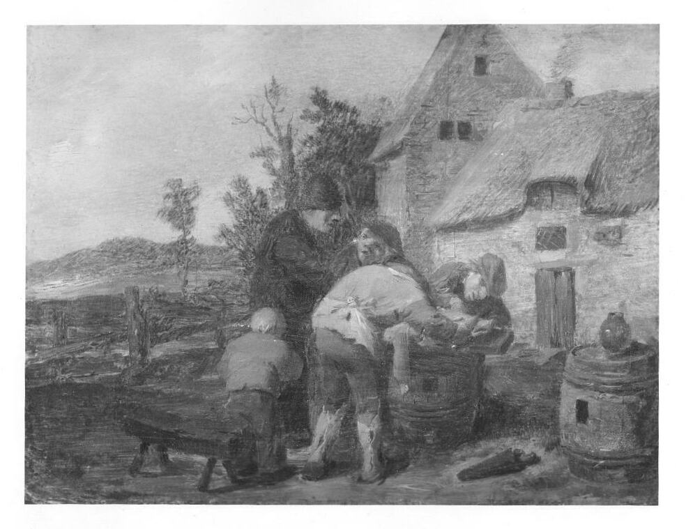 Adriaen Brouwer, peasants with a slaughtered sow