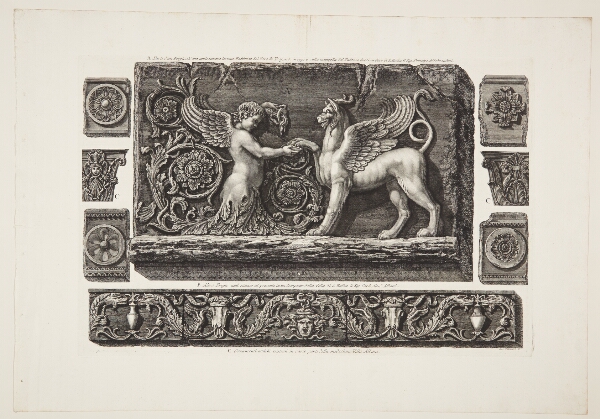 Giovanni Battista Piranesi, Fragmenter af to friser, hvoraf en fra Trajans Forum, en anden fra en antik romersk villa