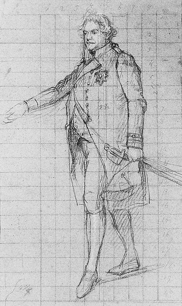 John Singleton Copley, Study for "The Surrender of the Dutch Admiral De Winter to Admiral Duncan, October 11, 1797": Lord Admiral Duncan
